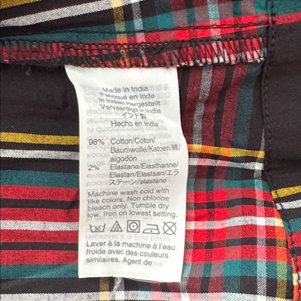 J. Crew Factory Stewart Tartan Plaid V-Neck Wrap Dress Black Sz 10 NWT - Picture 6 of 6